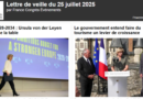 La lettre de veille du 25 juillet (version intégrale)