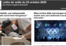La lettre de veille du 23 octobre