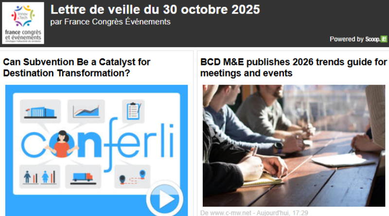 La lettre de veille du 30 octobre