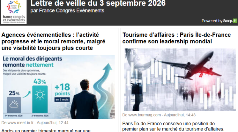 La lettre de veille du 3 septembre 2026 La lettre de veille du 3 septembre 2026