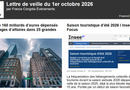 La lettre de veille du 1er octobre 2026