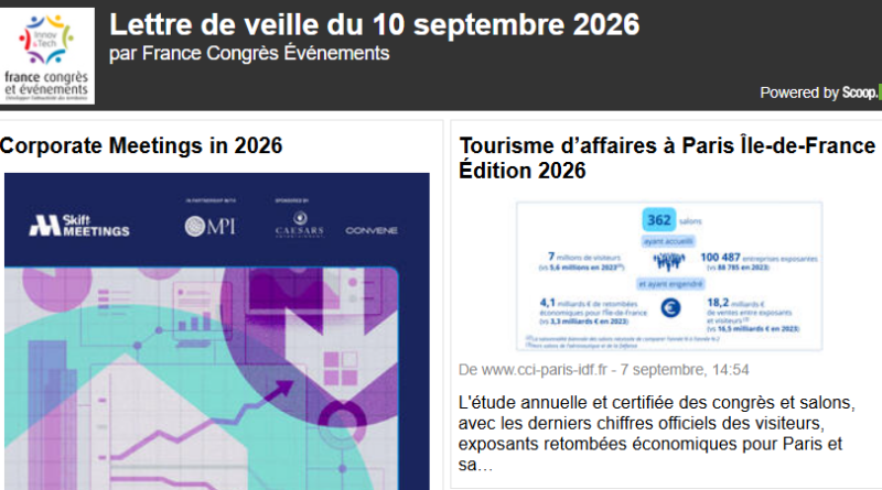 La lettre de veille du 10 septembre 2026 La lettre de veille du 10 septembre 2026