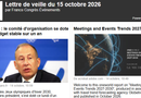 La lettre de veille du 15 octobre 2026